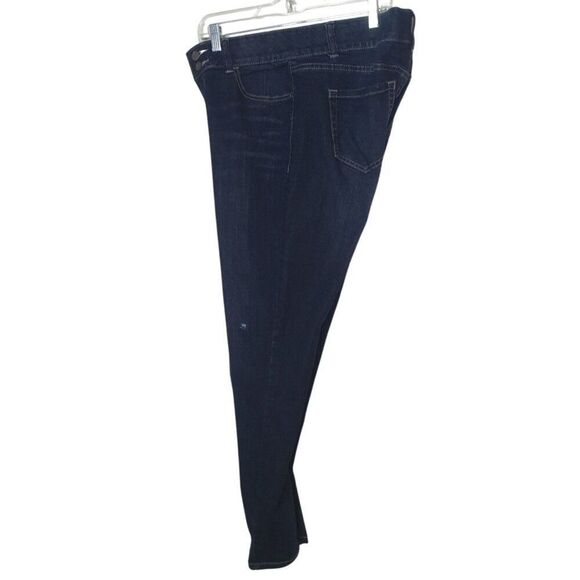 Lane Bryant High Rise Jeans16R Blue Distressed Denim Skinny Tighter Tummy Tech - Picture 2 of 7